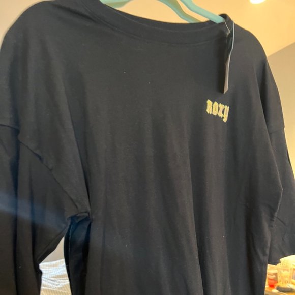 Roxy Macrame Hour Anthracite Graphic T Shirt Tee Oversized, XS, NWT - Picture 5 of 9